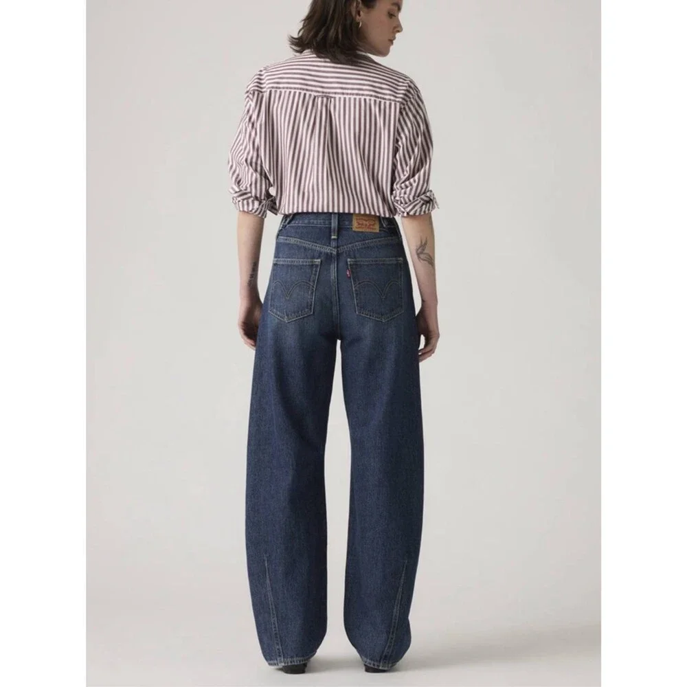 Levi’s Barrel Cinch Jeans in New Shades Dark Wash sz 32x31 NWT - Picture 9 of 11